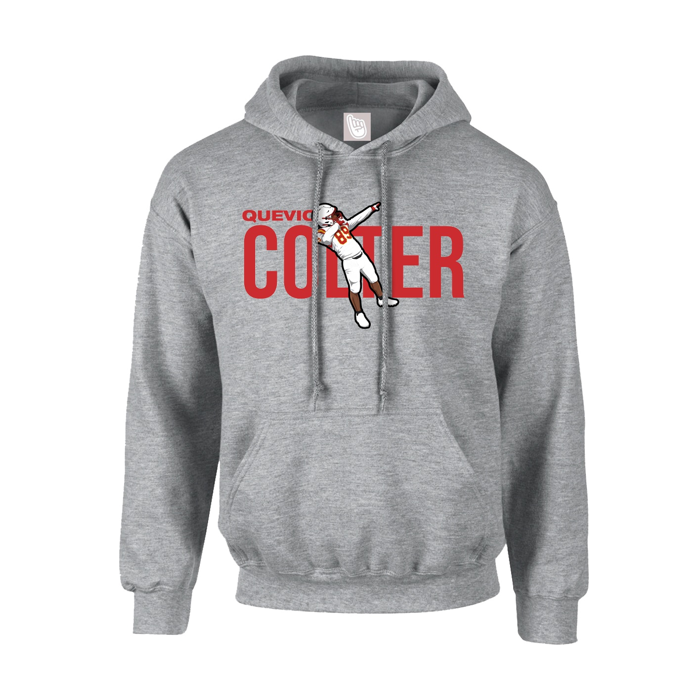 Hoodie — Player Name in Grey