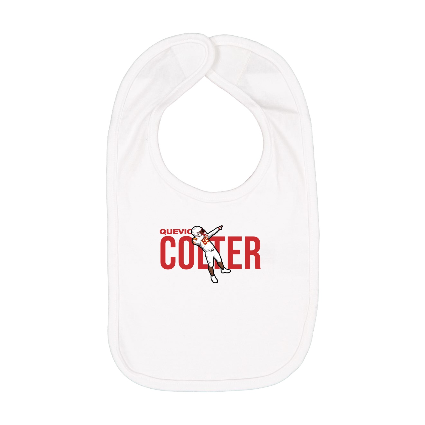 Infant Bib — Player Name in White