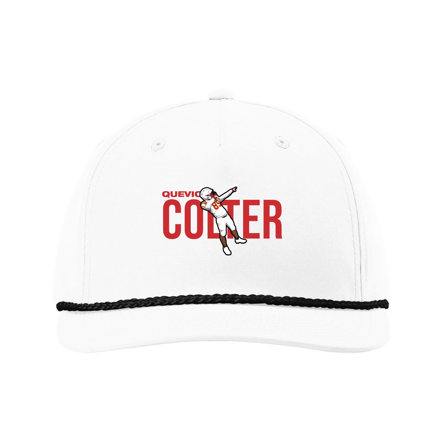 Five-Panel Classic Rope Cap — Player Name in White