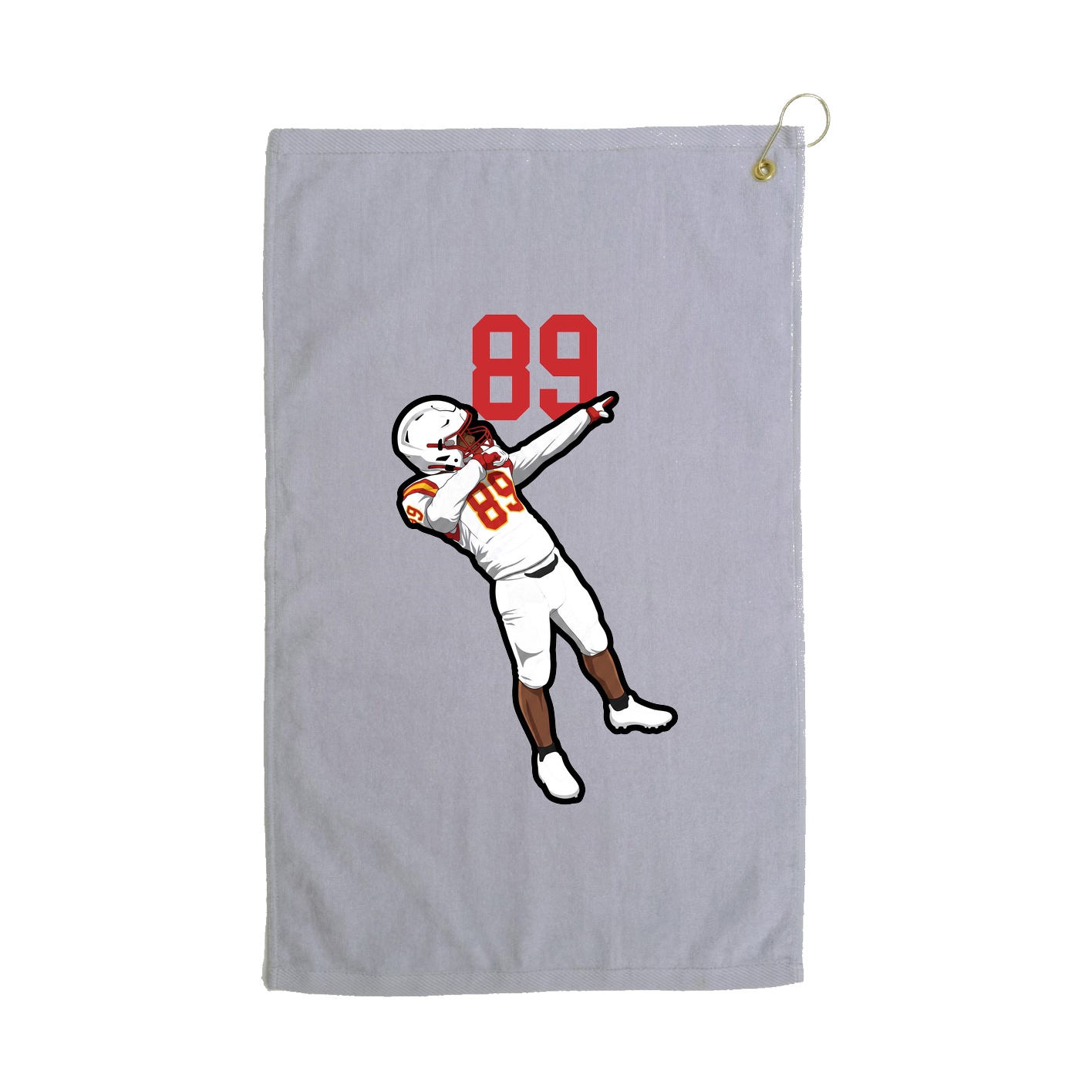 Golf Towel — Number Top in Grey