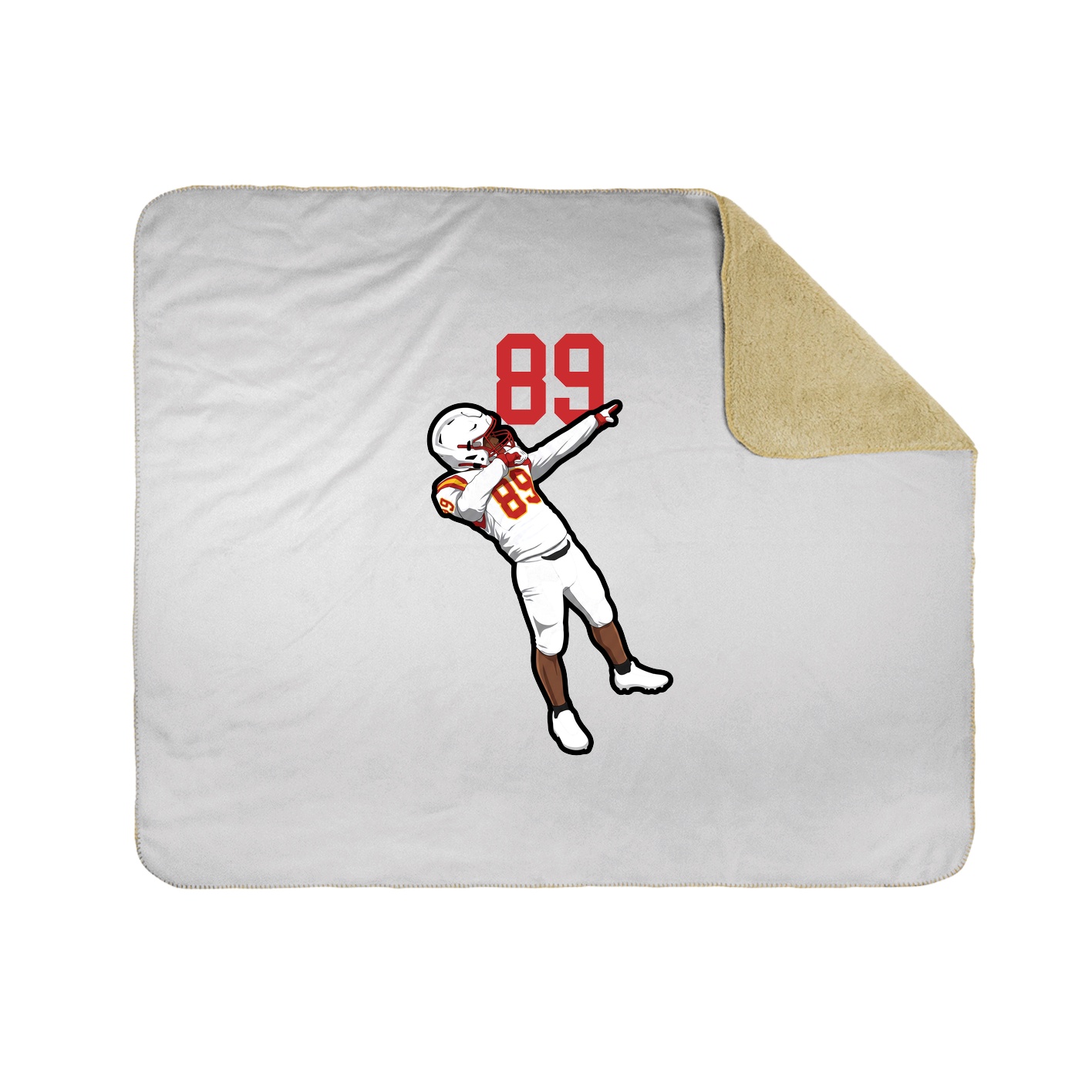 Throw Blanket — Number Top in White