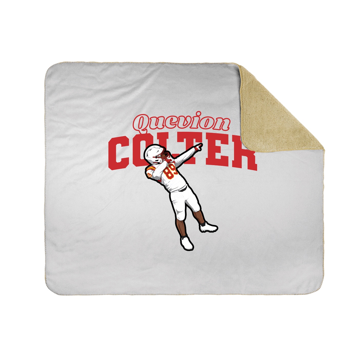 Throw Blanket — Name Arch in White