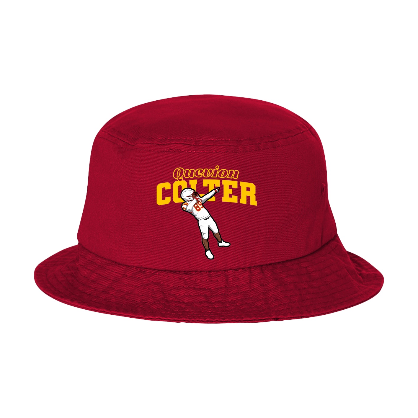 Bucket Cap — Name Arch in Red