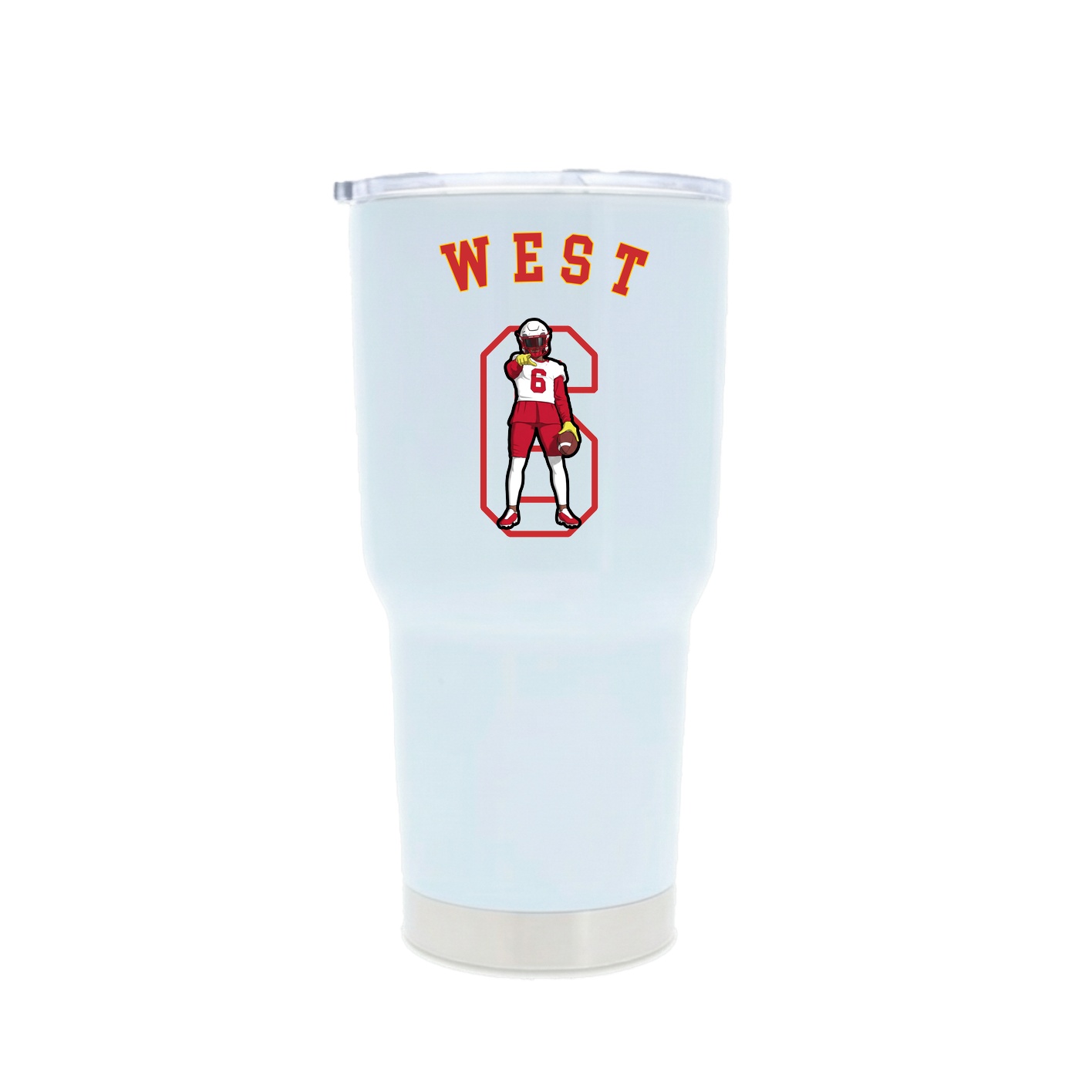 30oz Stainless Steel Tumbler — Shirsey Arch in White