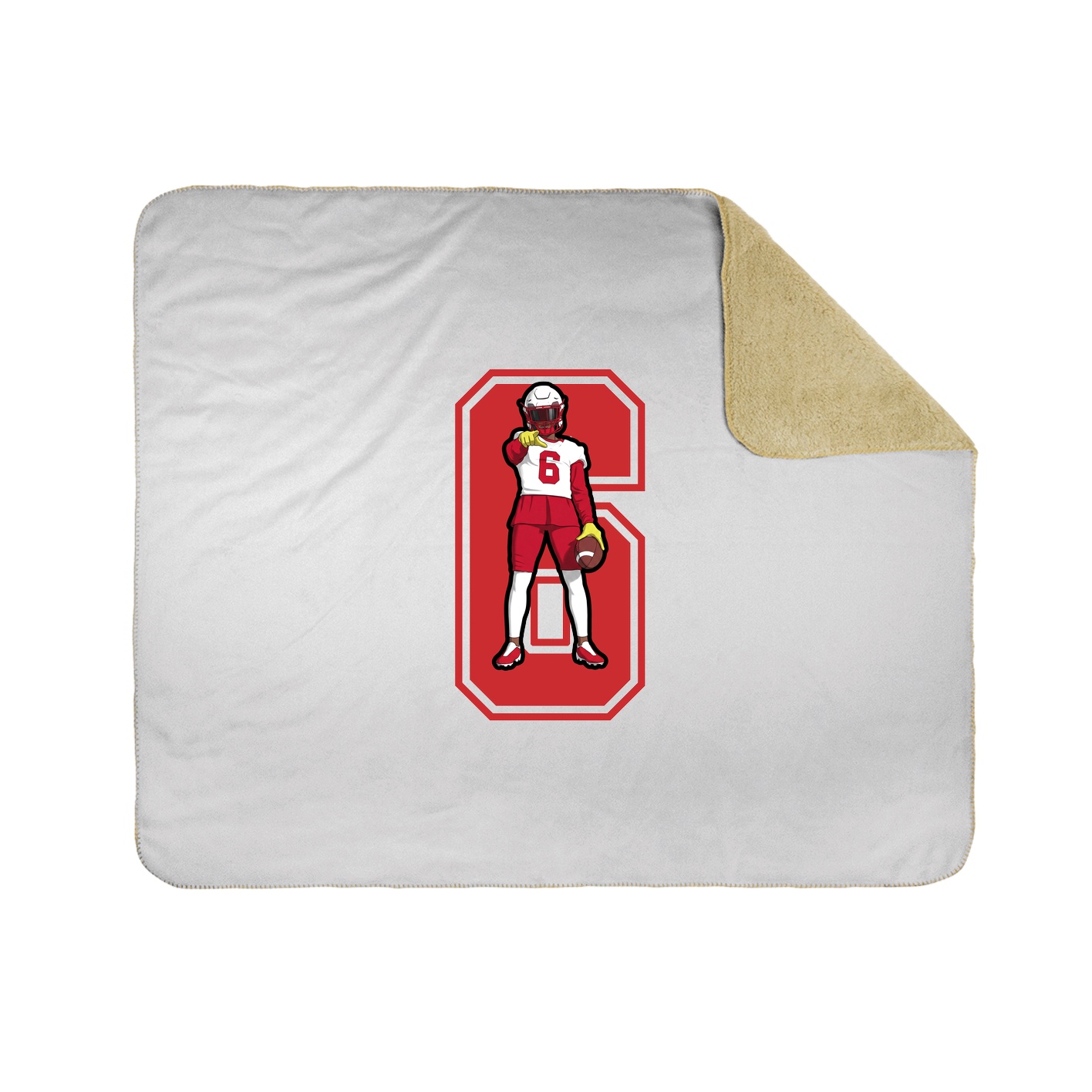 Throw Blanket — Number in White