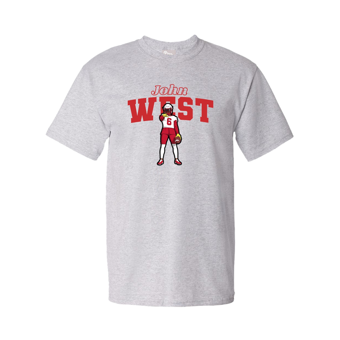 Youth Tee — Name Arch in Grey