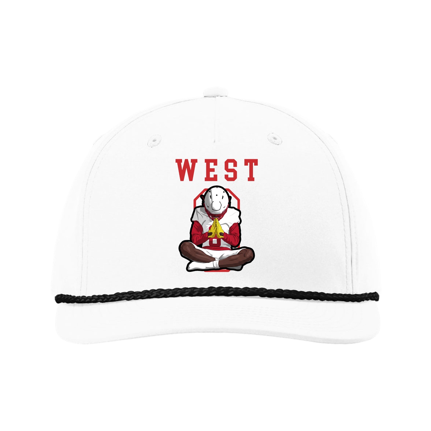 Five-Panel Classic Rope Cap — Shirsey in White