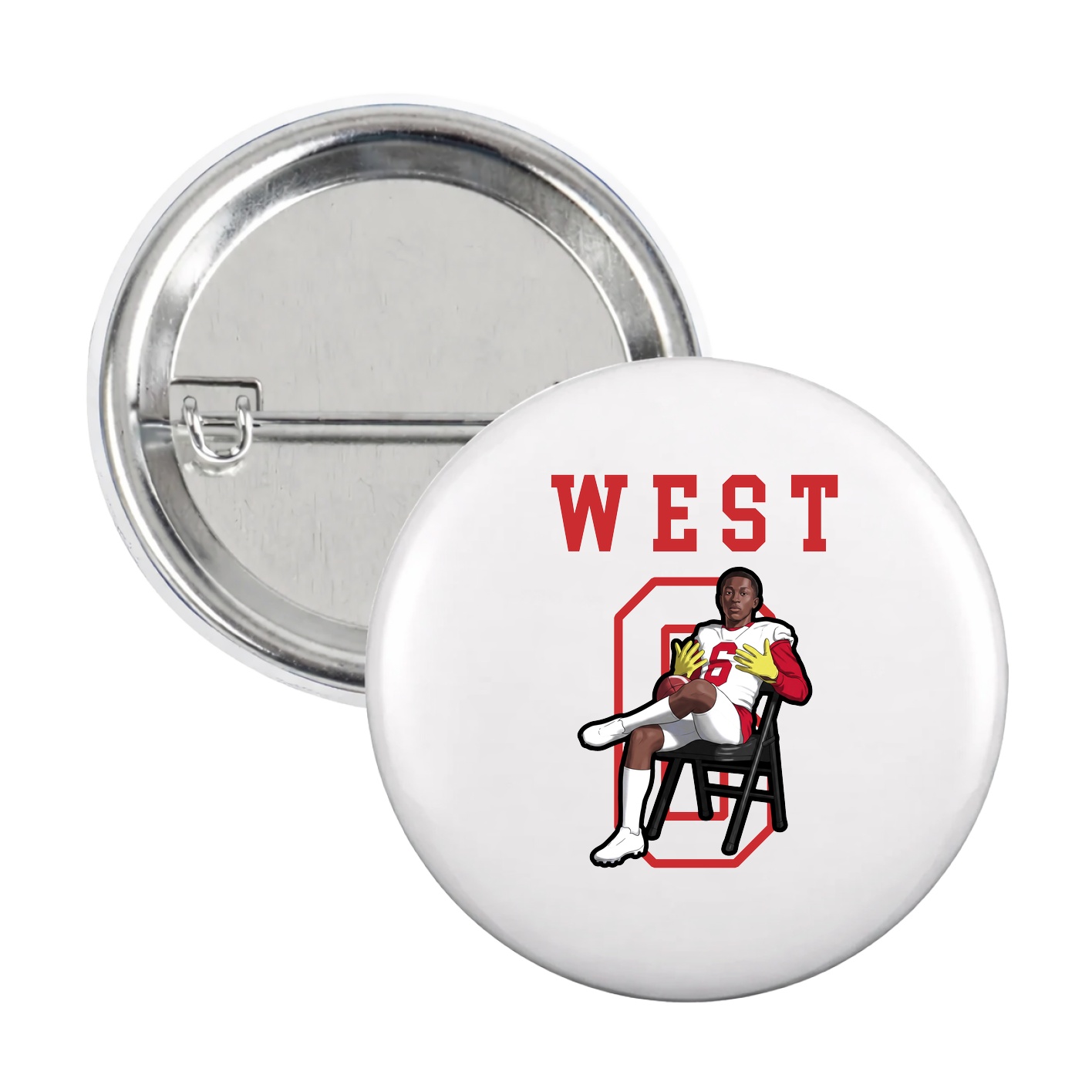 Game Day Button — Shirsey in White