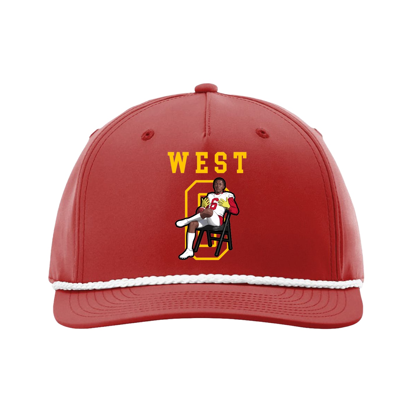 Five-Panel Classic Rope Cap — Shirsey in Red