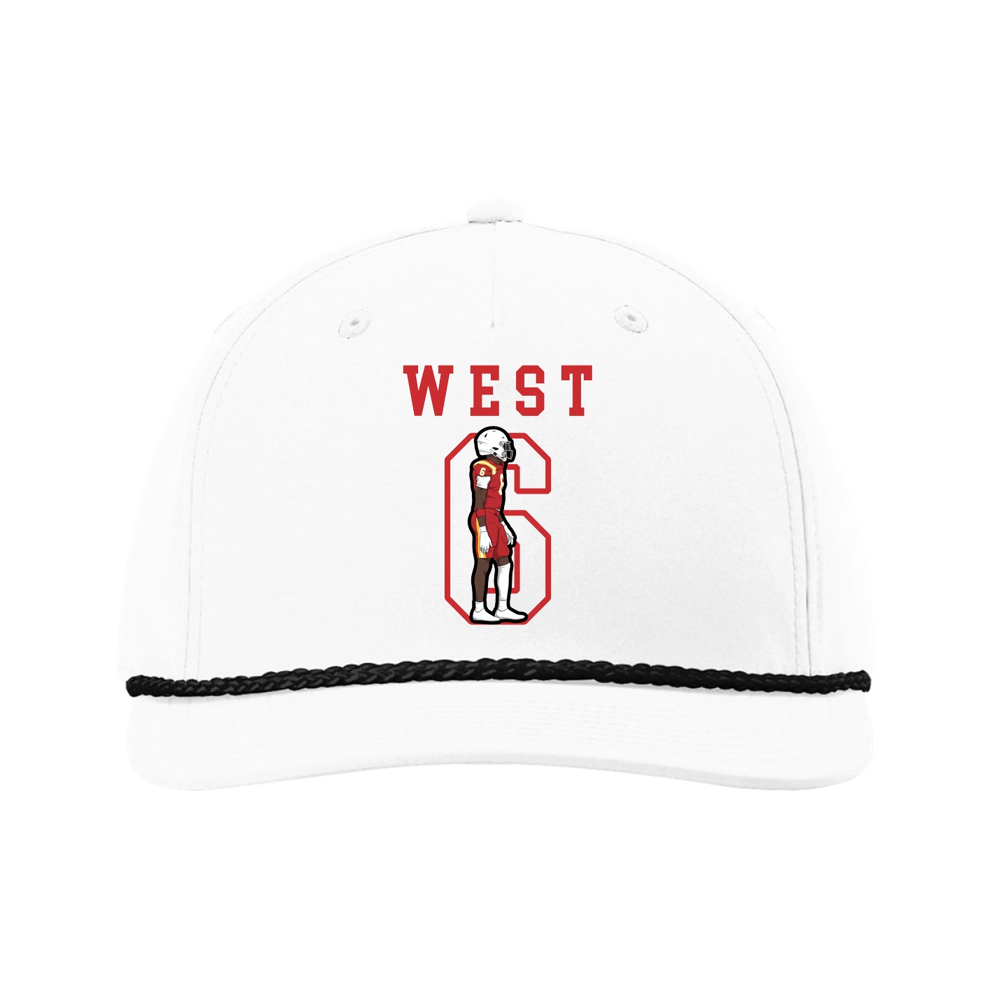 Five-Panel Classic Rope Cap — Shirsey in White