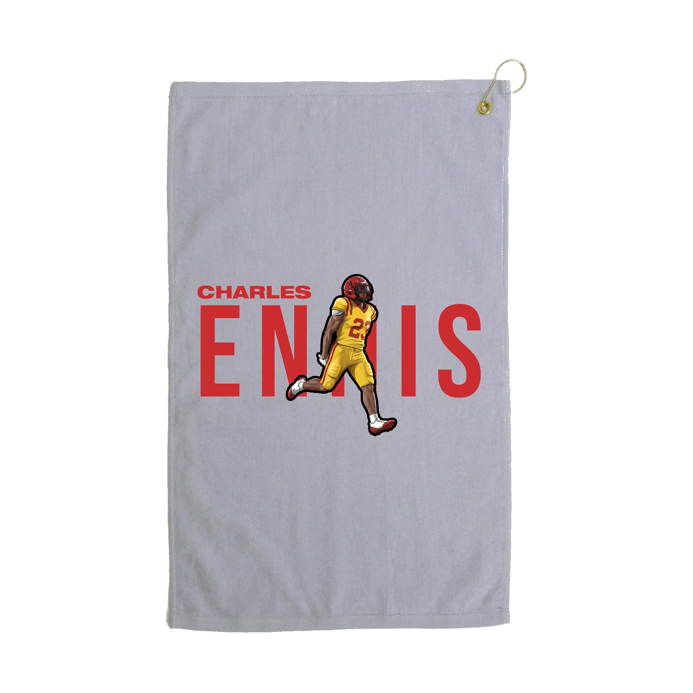 Golf Towel — Player Name in Grey