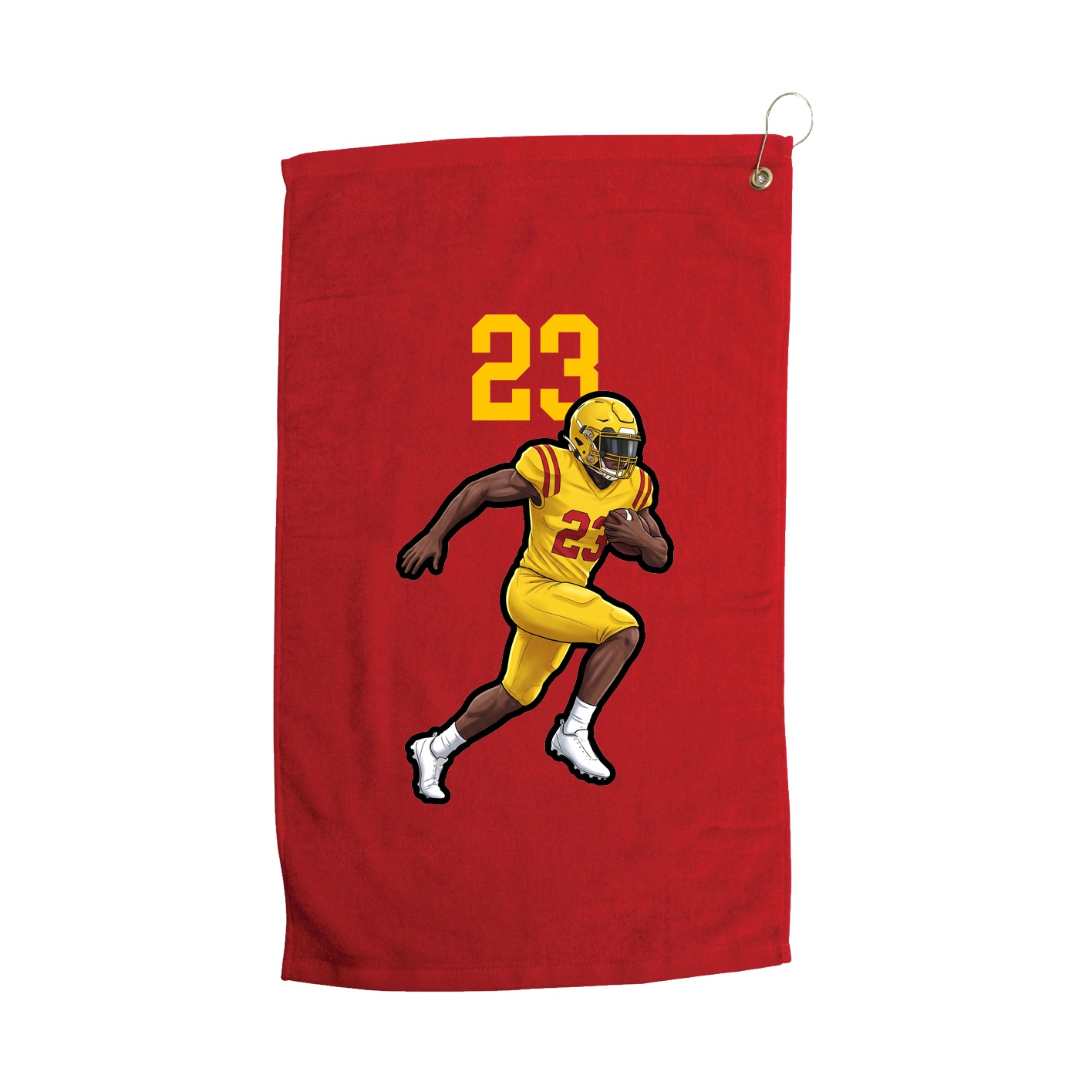 Golf Towel — Number Top in Red