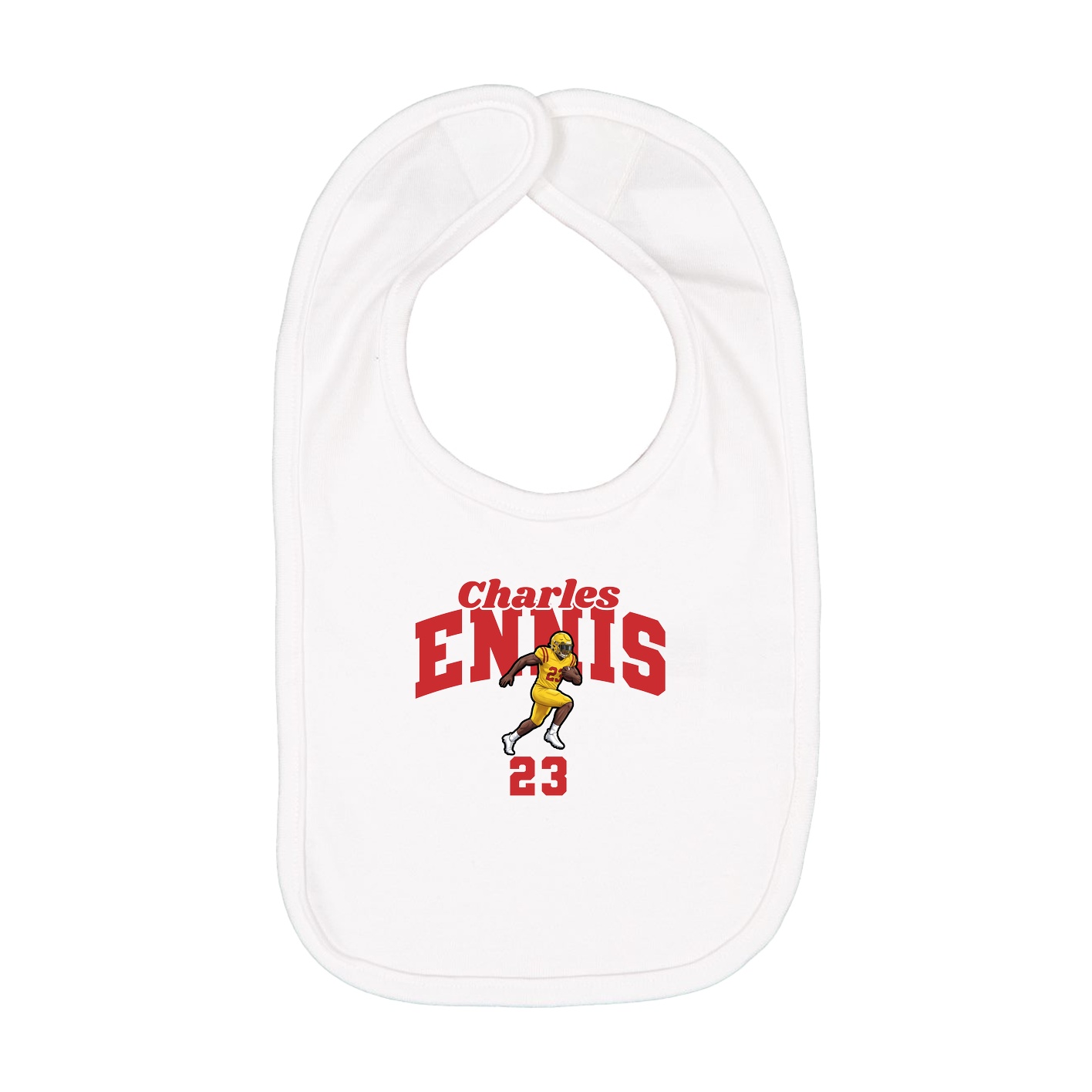 Infant Bib — Signature Arch in White