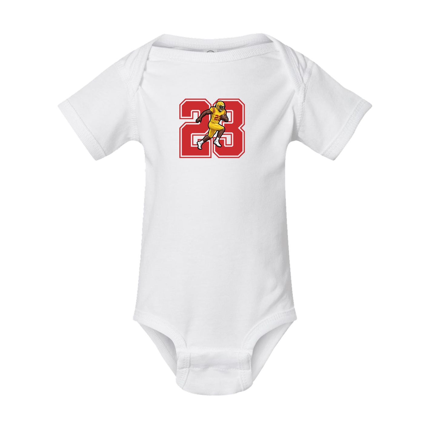 Baby Onesie — Number in White