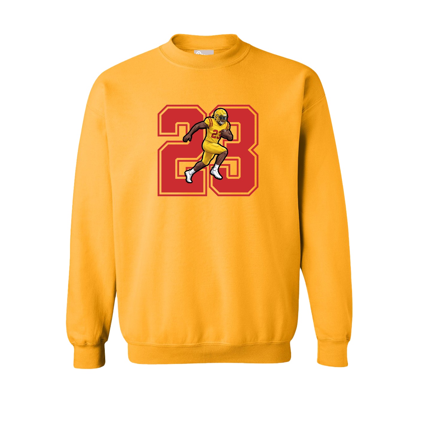 Fleece Crew — Number in Gold