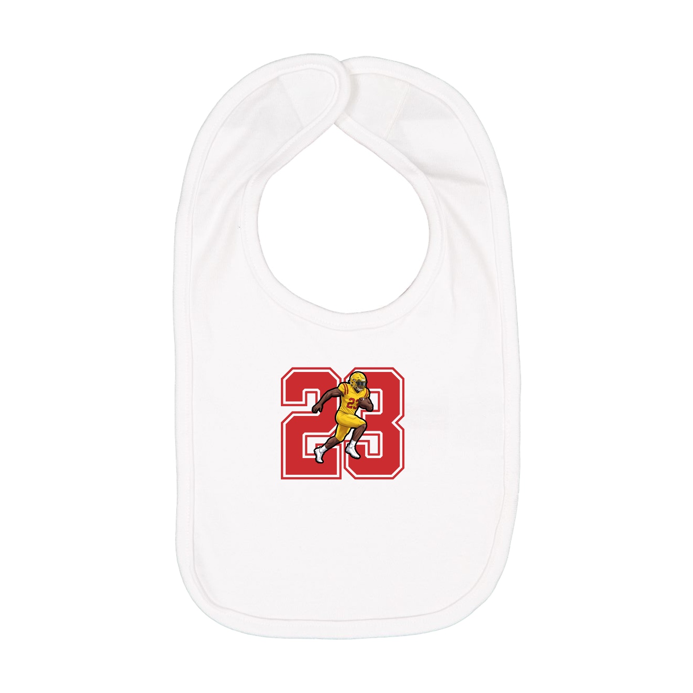 Infant Bib — Number in White