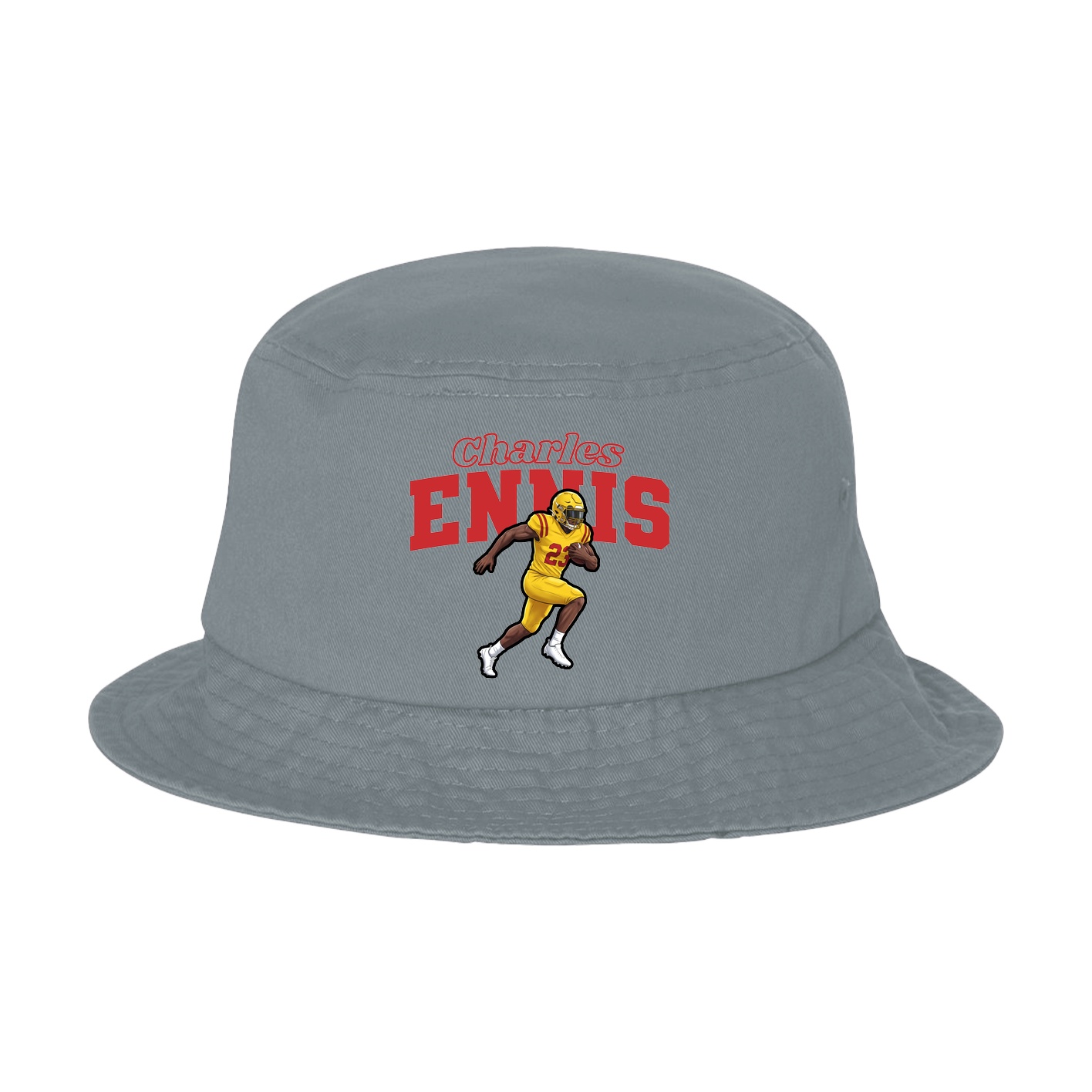 Bucket Cap — Name Arch in Grey
