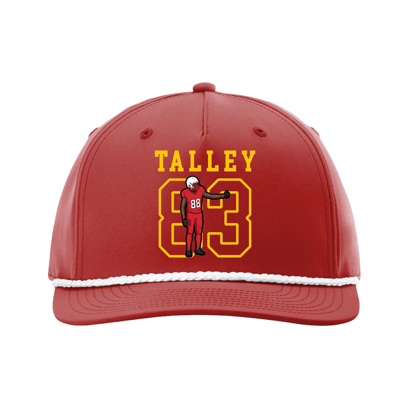 Five-Panel Classic Rope Cap — Shirsey in Red