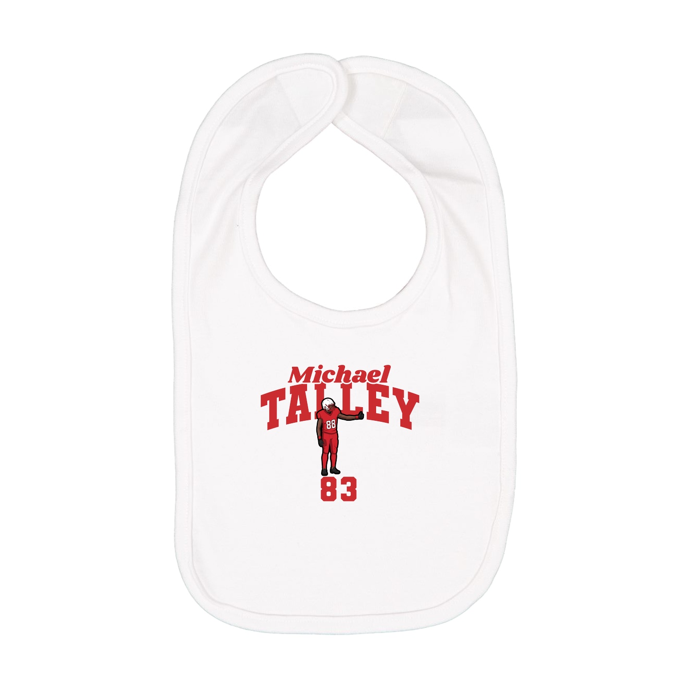 Infant Bib — Signature Arch in White