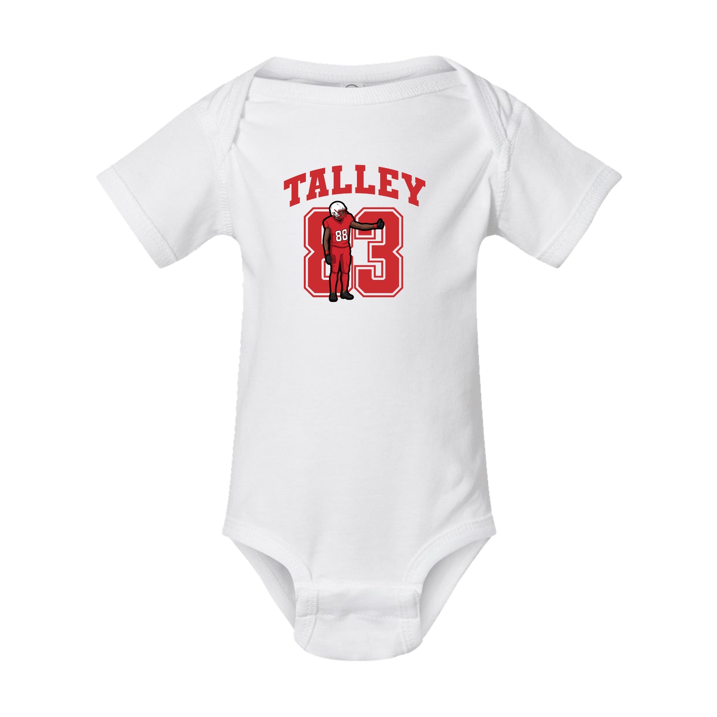 Baby Onesie — Number in White