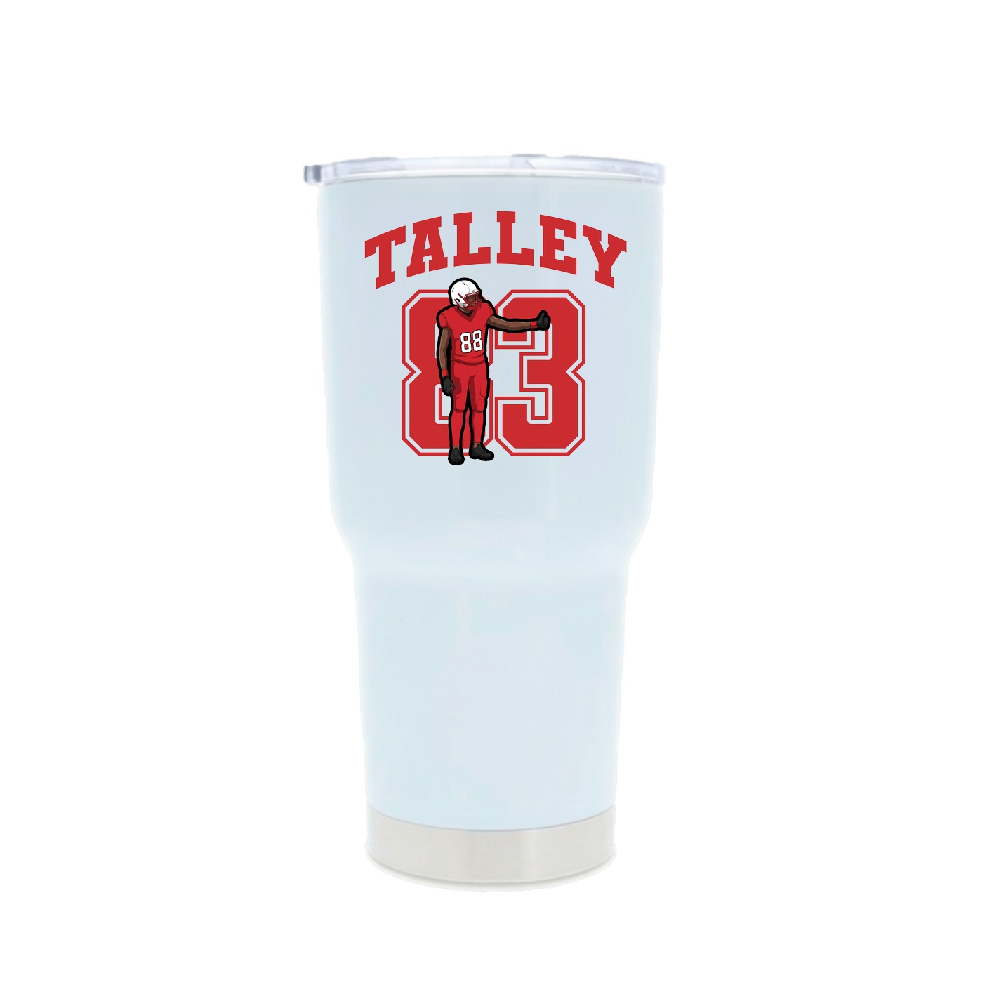 30oz Stainless Steel Tumbler — Number in White