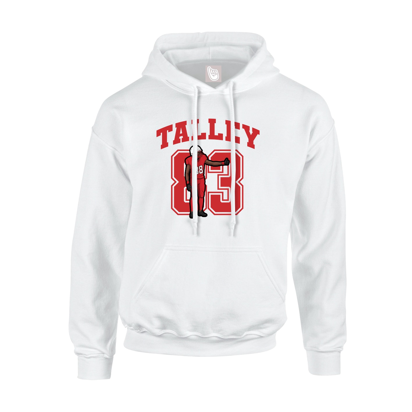 Youth Hoodie — Number in White