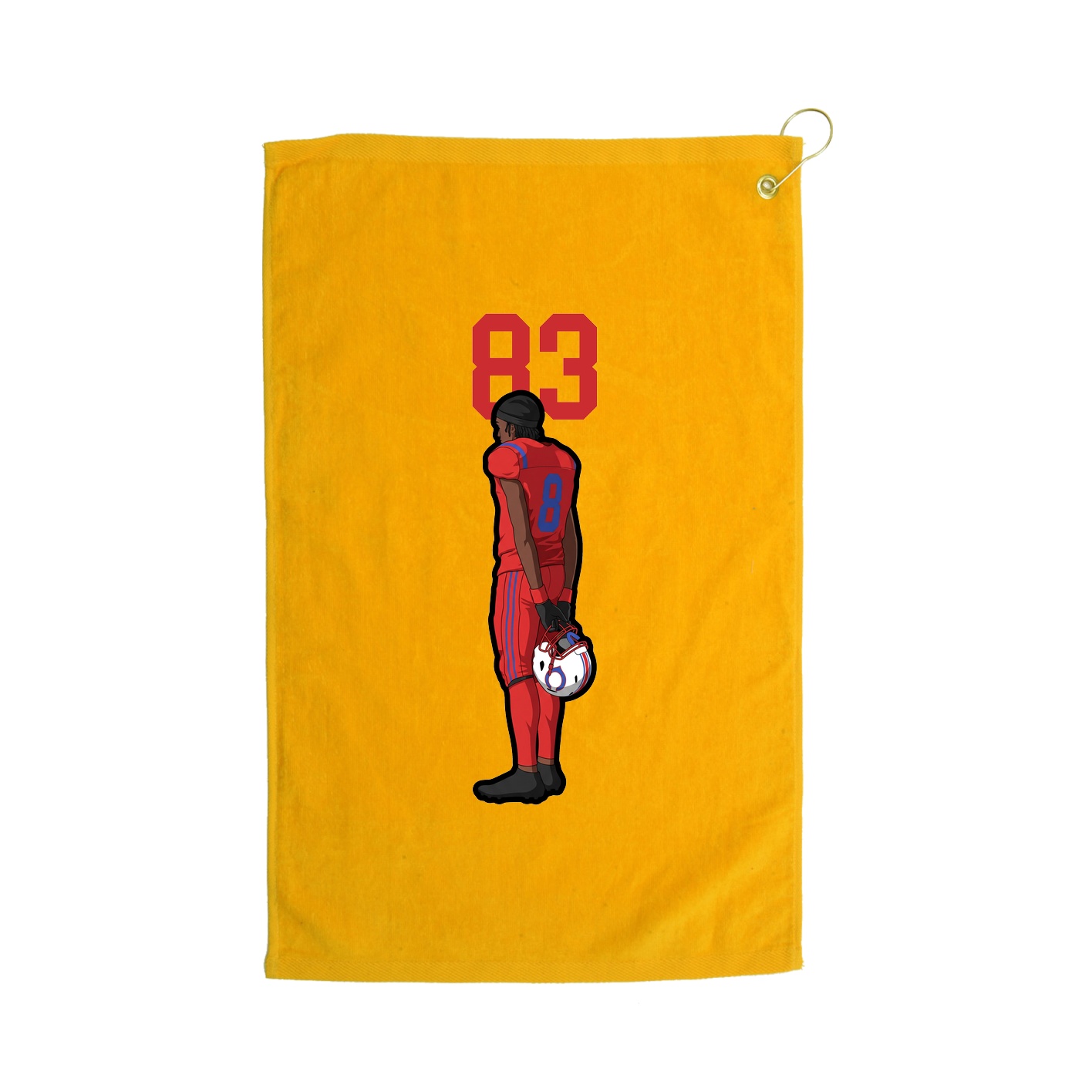 Golf Towel — Number Top in Gold