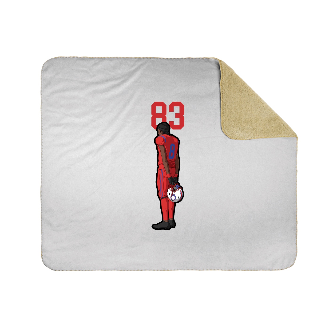 Throw Blanket — Number Top in White
