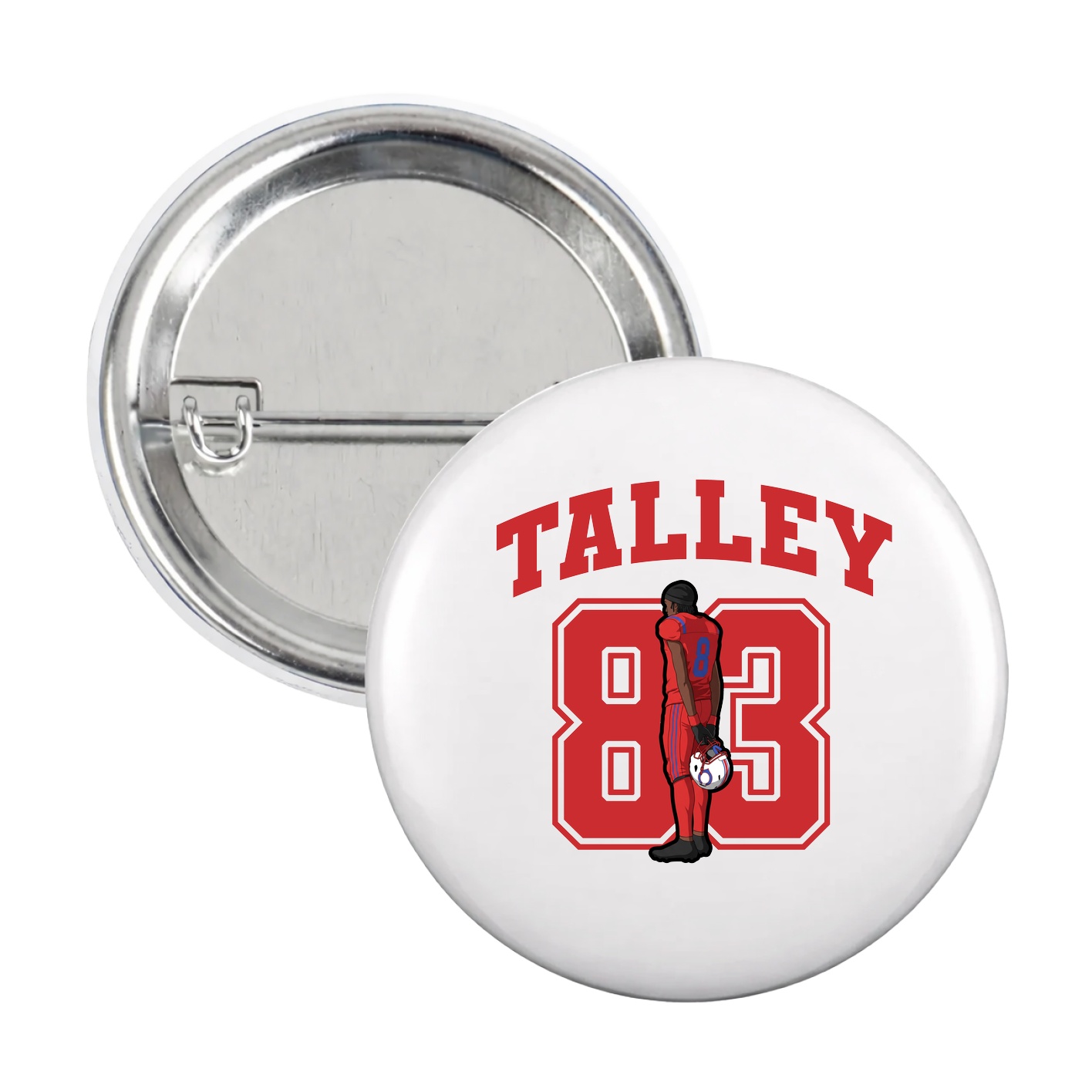 Game Day Button — Number in White