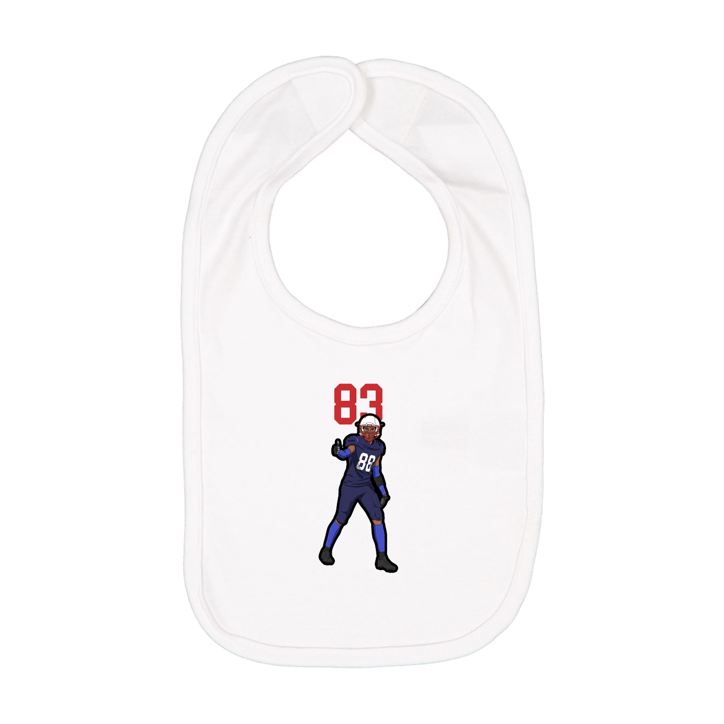 Infant Bib — Number Top in White