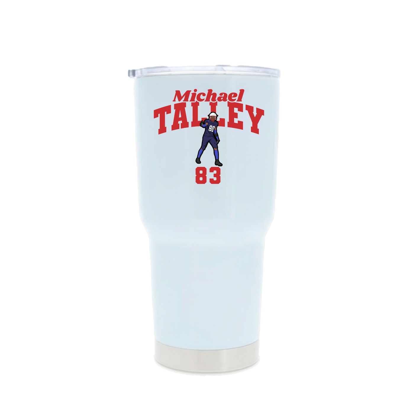 30oz Stainless Steel Tumbler — Signature Arch in White
