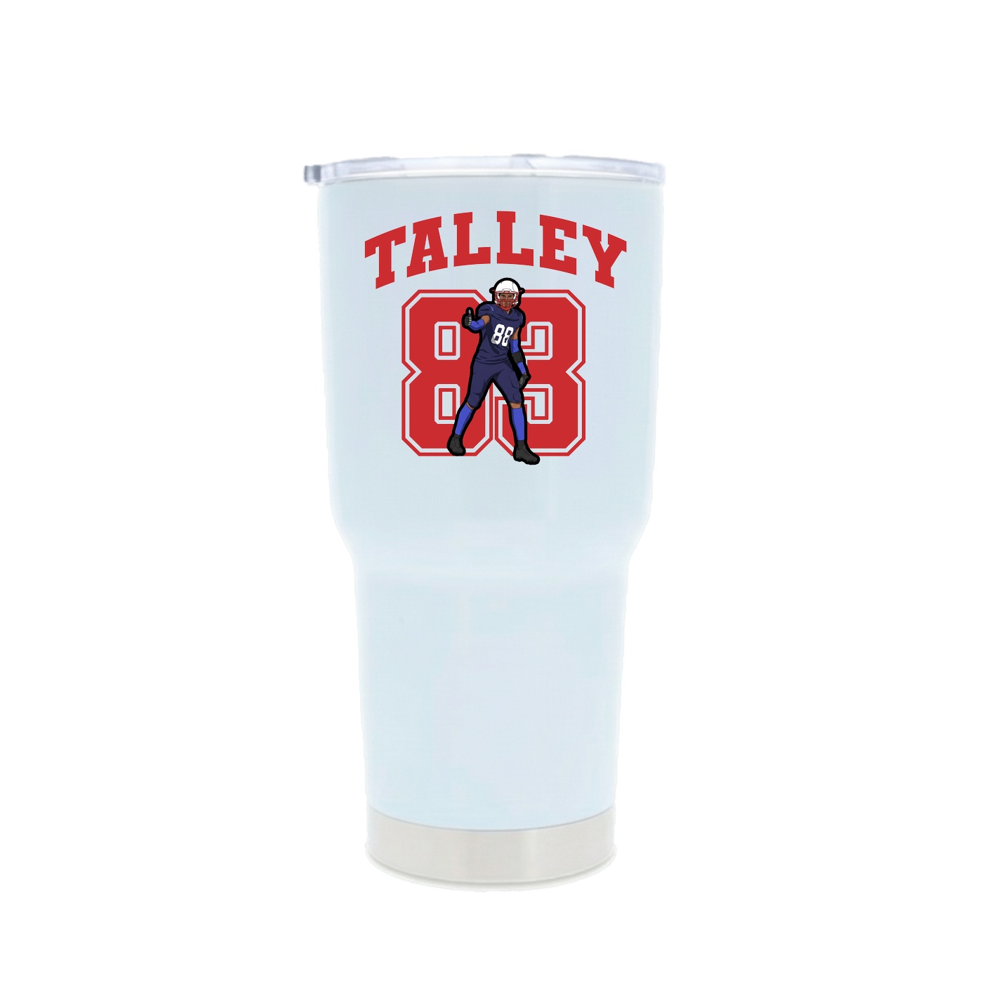 30oz Stainless Steel Tumbler — Number in White