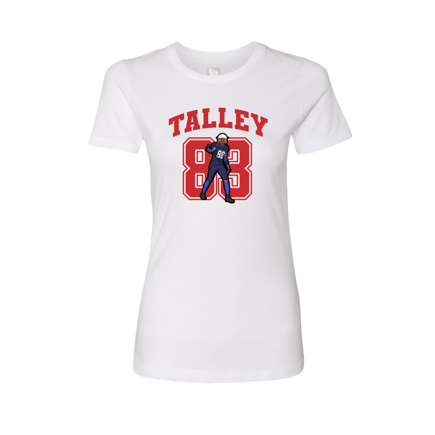 Womens Tee — Number in White