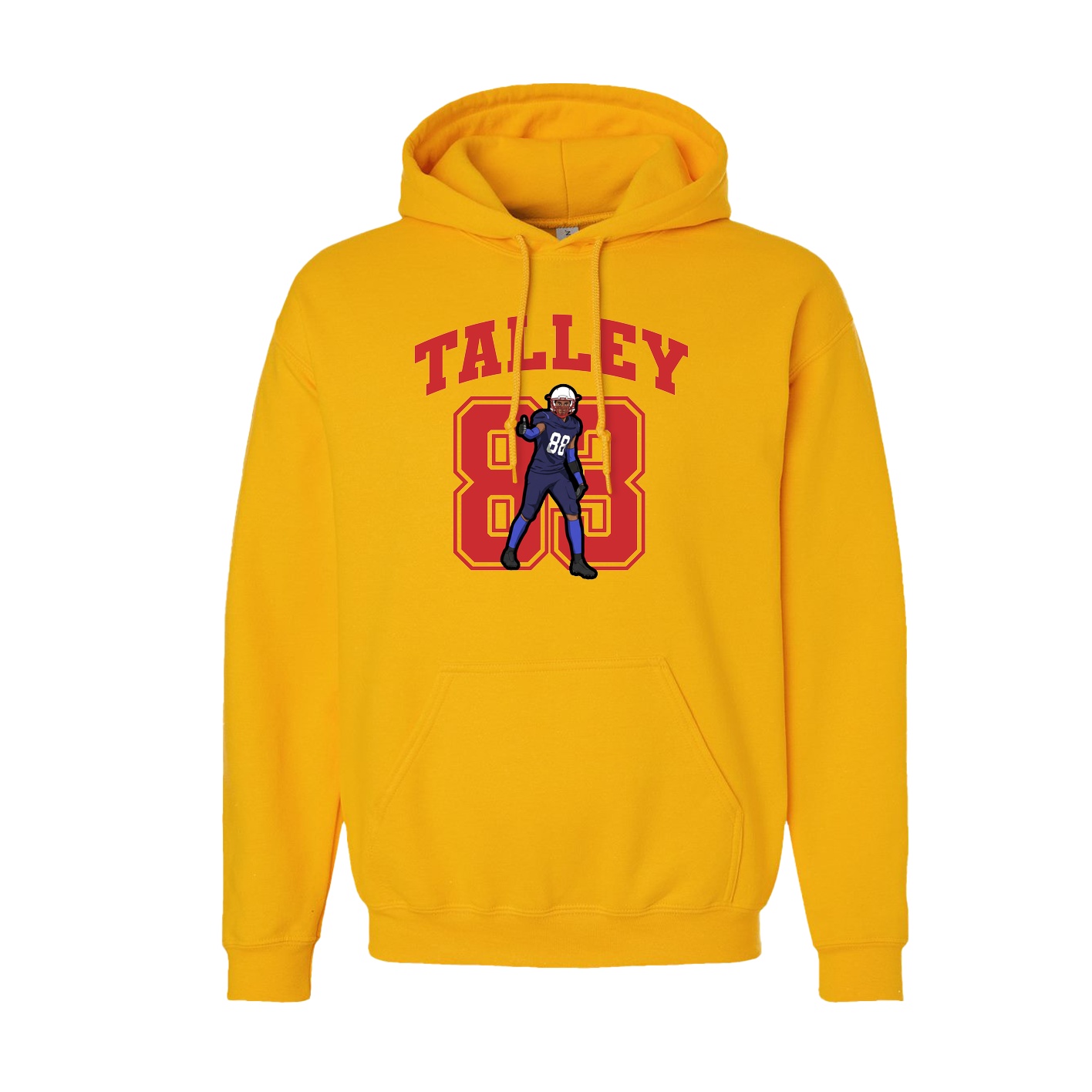 Youth Hoodie — Number in Gold