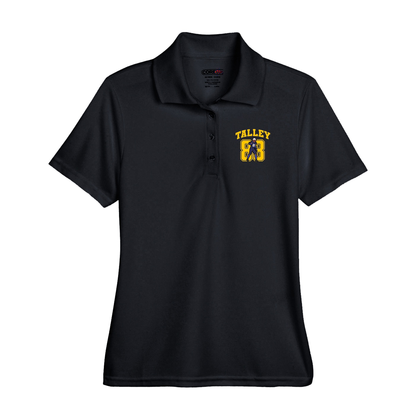 Performance Polo — Number in Black