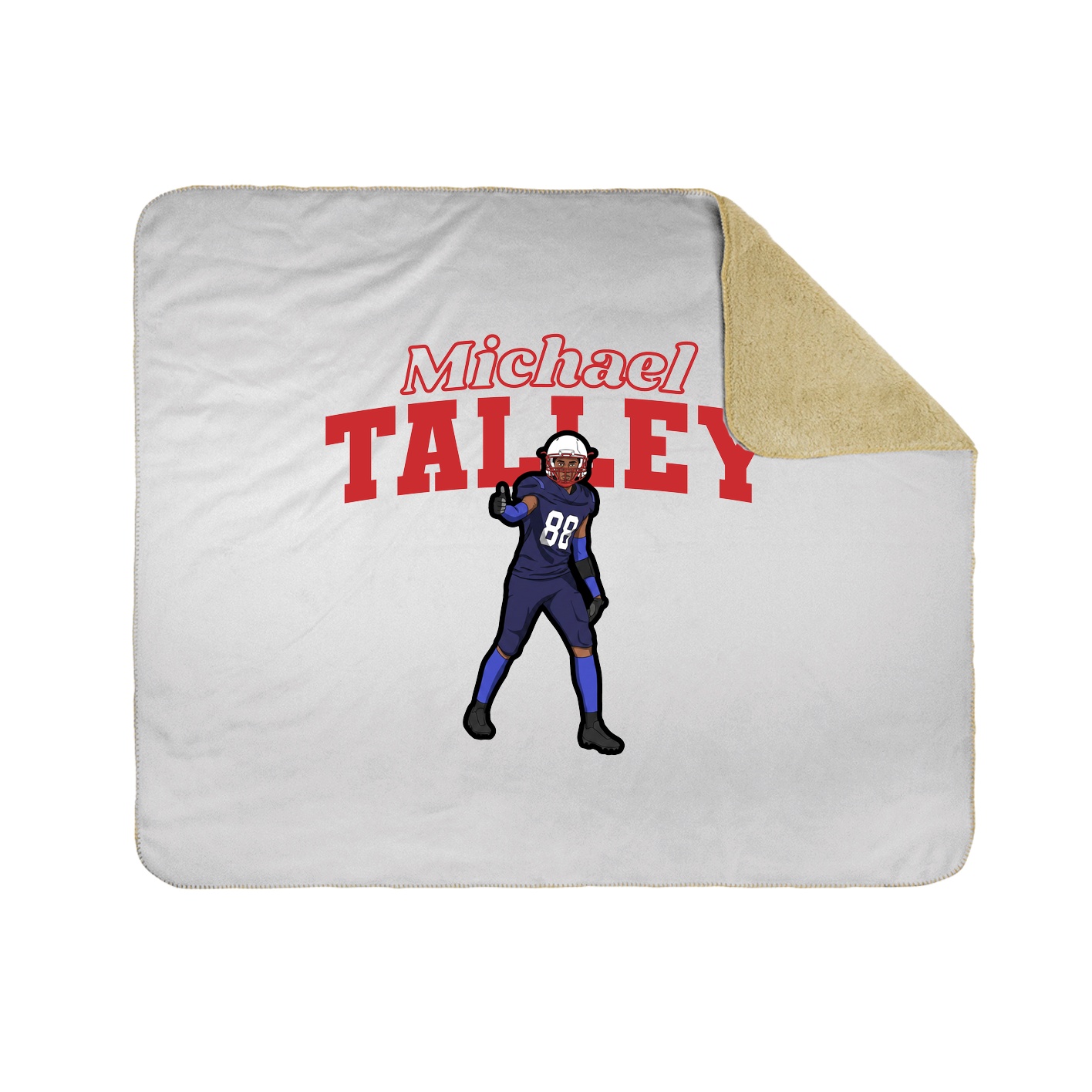 Throw Blanket — Name Arch in White