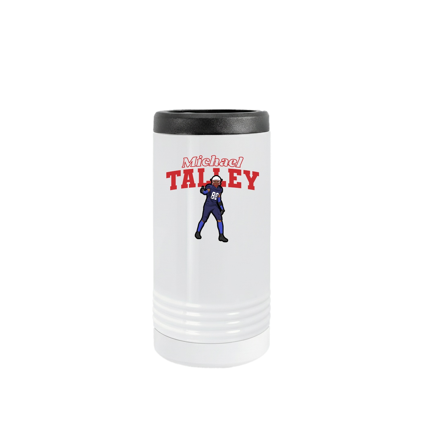 Slim Beverage Holder — Name Arch in White