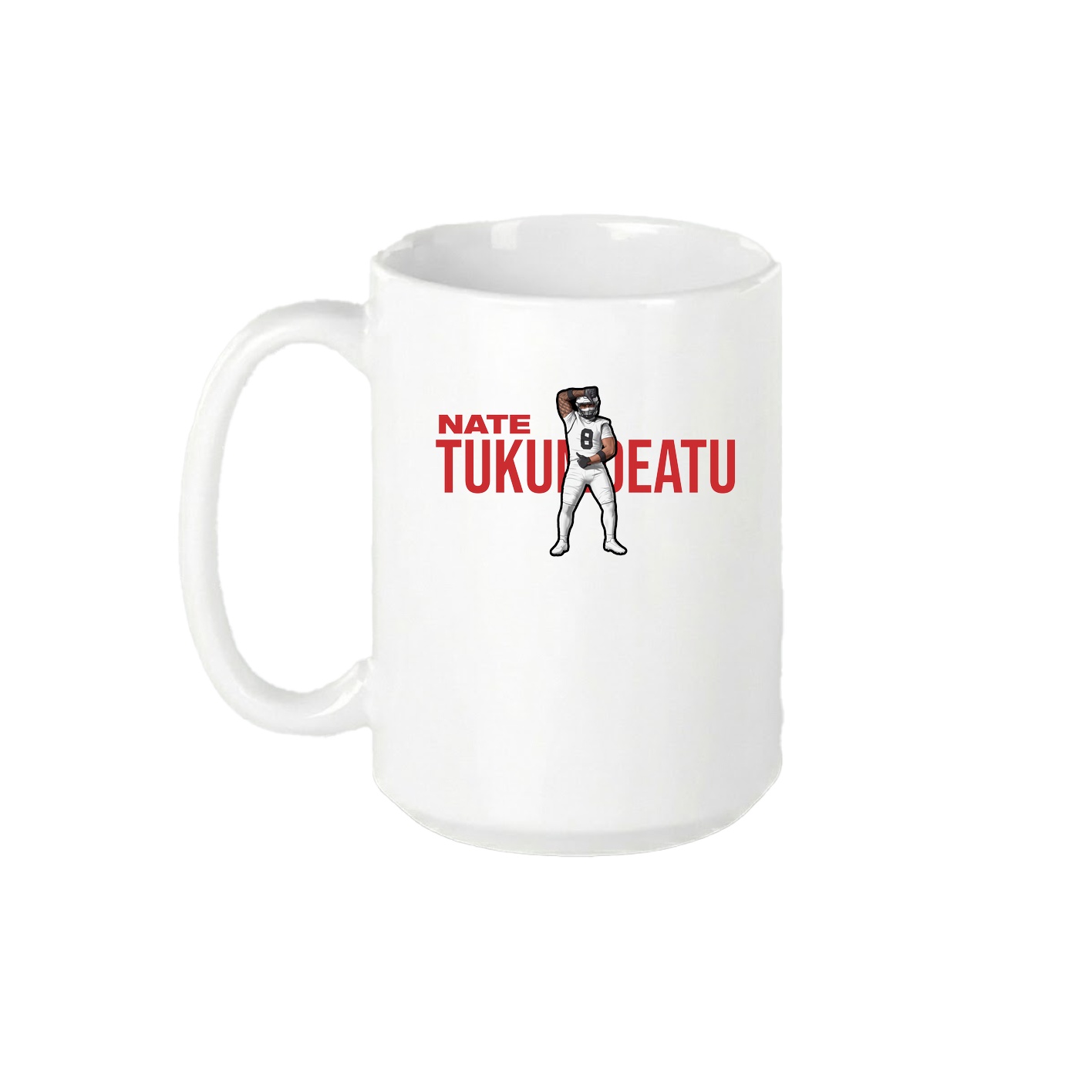 15oz Coffee Mug — Player Name in White