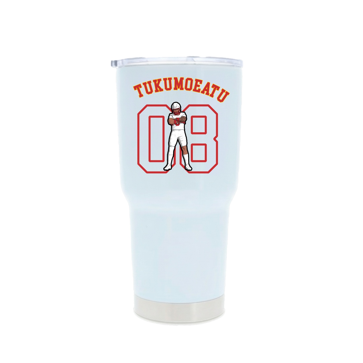 30oz Stainless Steel Tumbler — Shirsey Arch in White