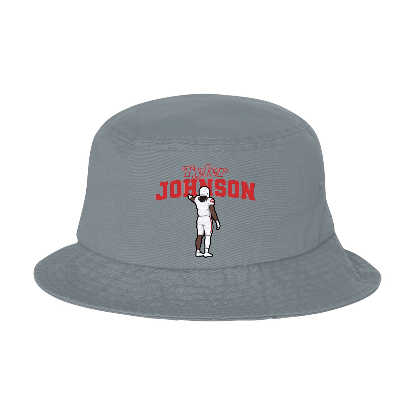 Bucket Cap — Name Arch in Grey