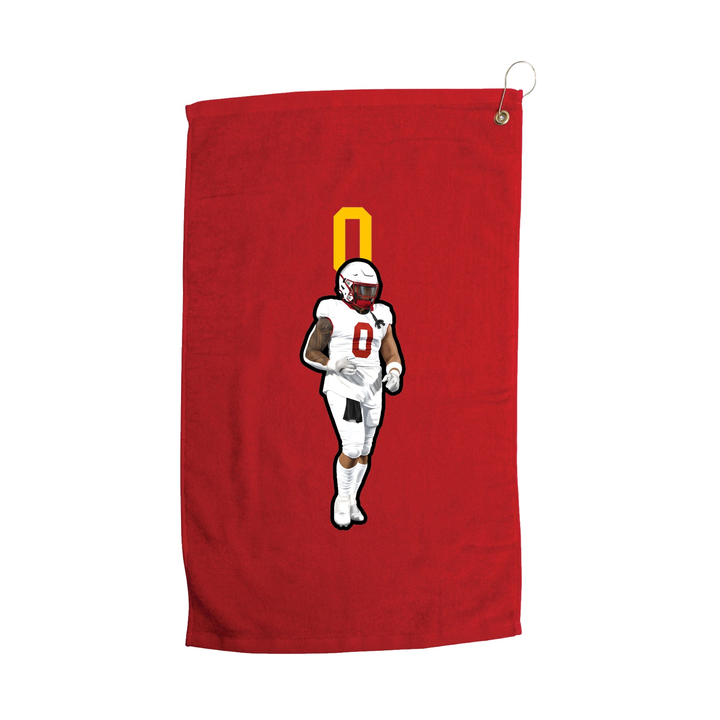 Golf Towel — Number Top in Red