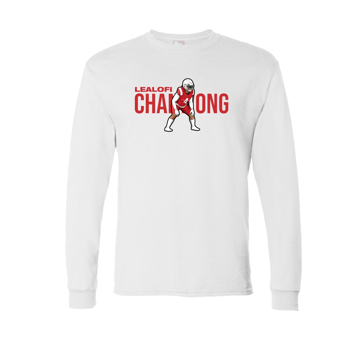 Long Sleeve Tee — Player Name in White