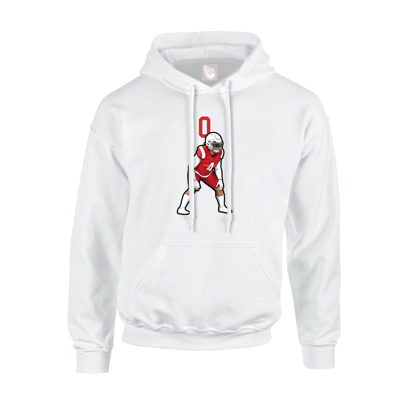 Hoodie — Number Top in White