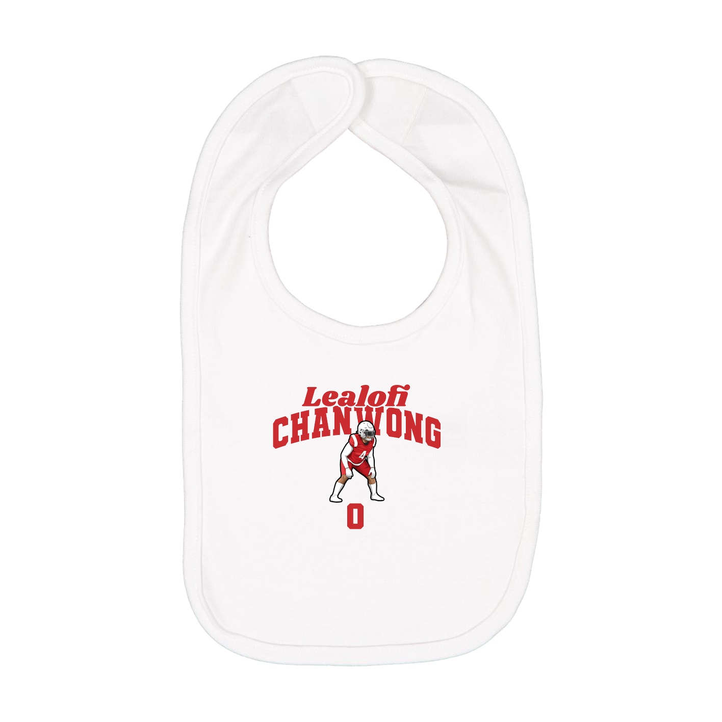Infant Bib — Signature Arch in White