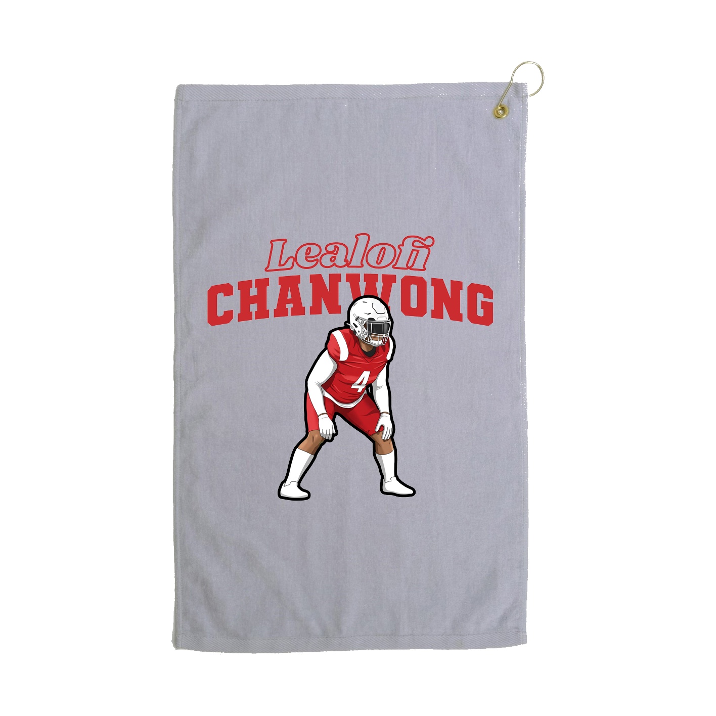 Golf Towel — Name Arch in Grey