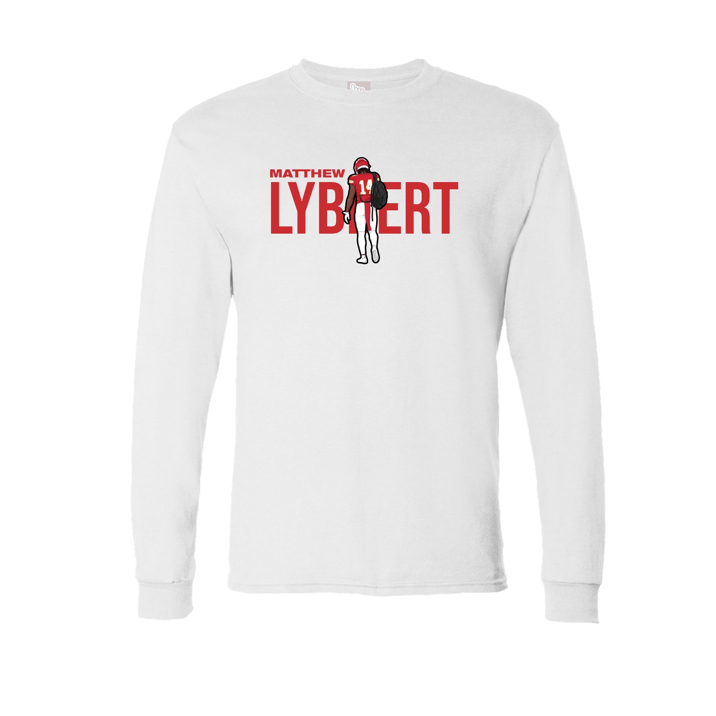 Long Sleeve Tee — Player Name in White