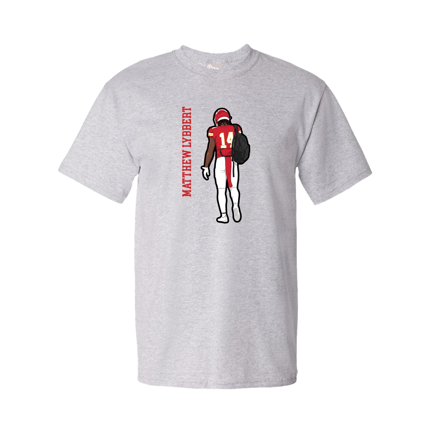 Tee — Name Vertical in Grey