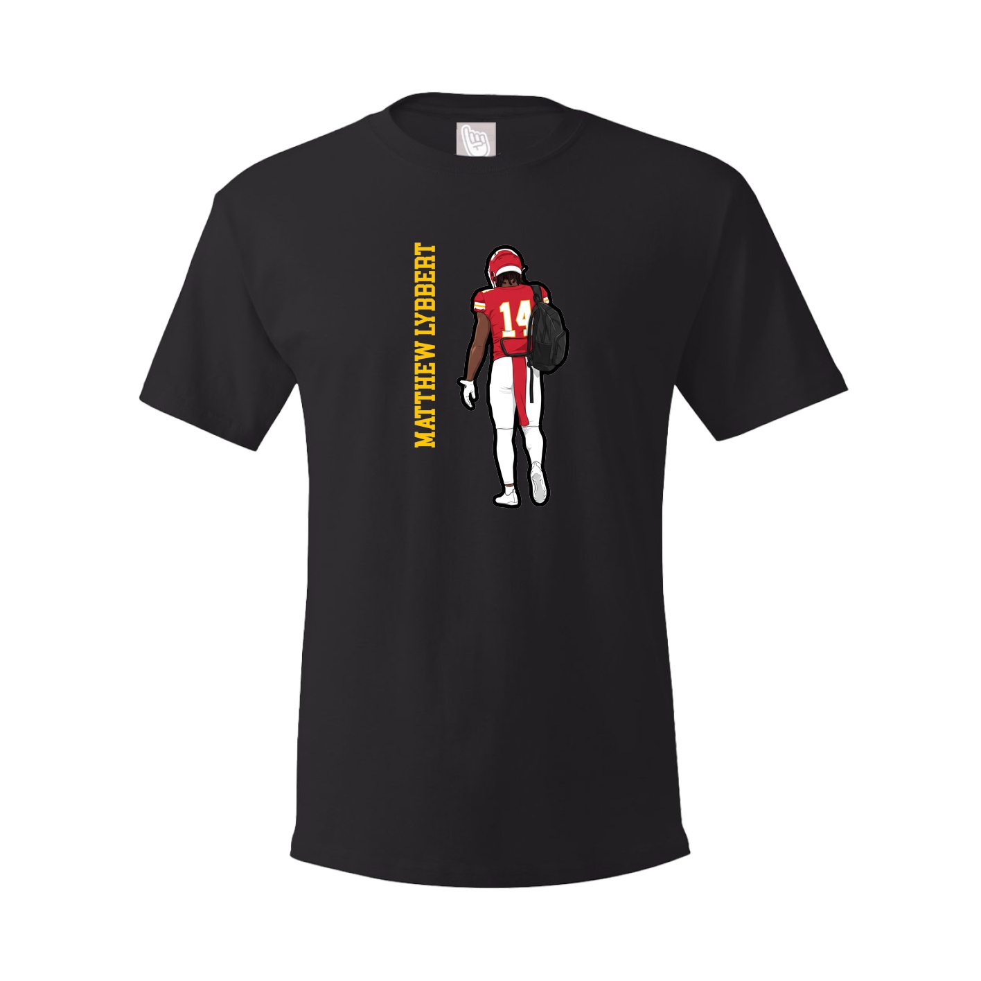 Youth Tee — Name Vertical in Black