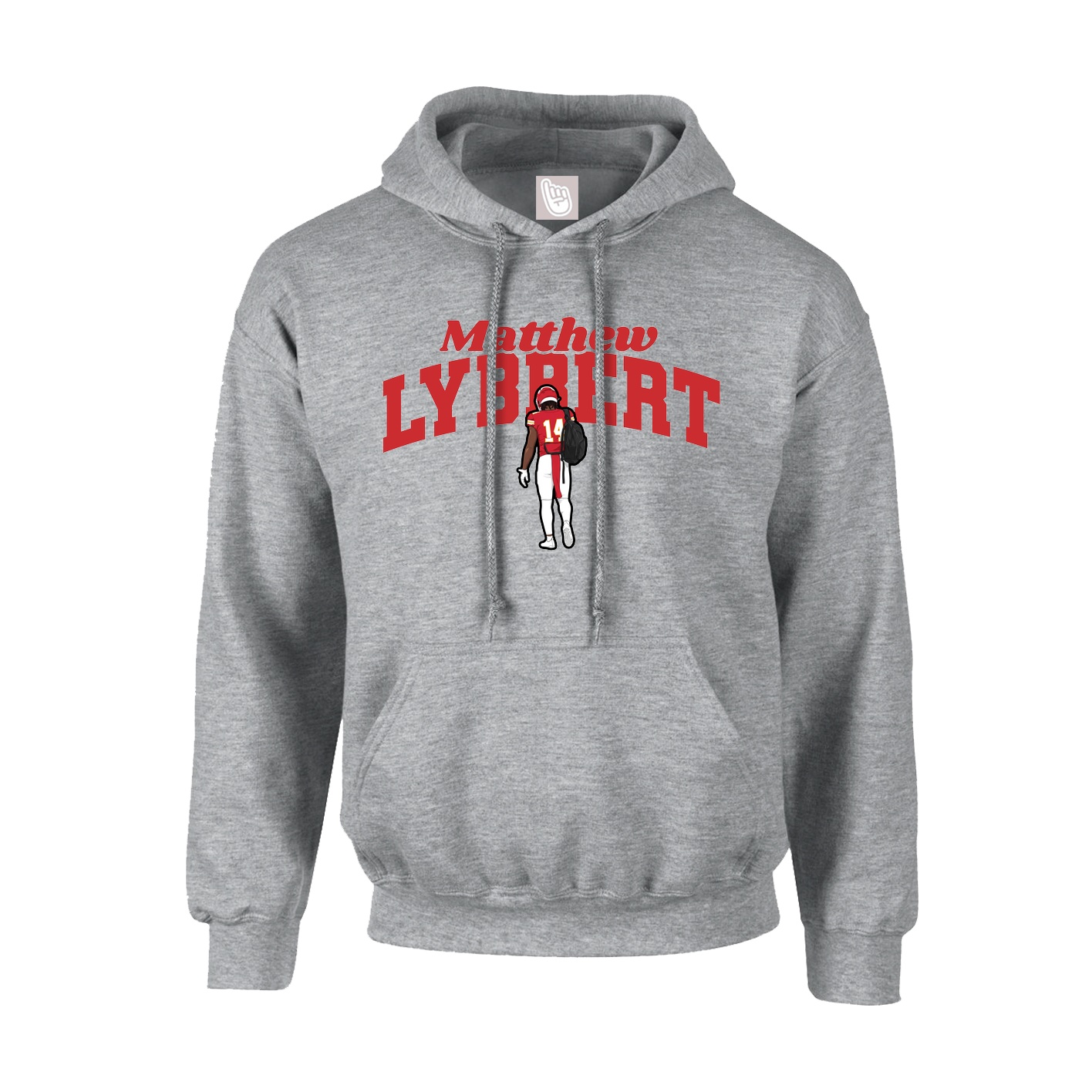 Youth Hoodie — Signature Arch in Grey