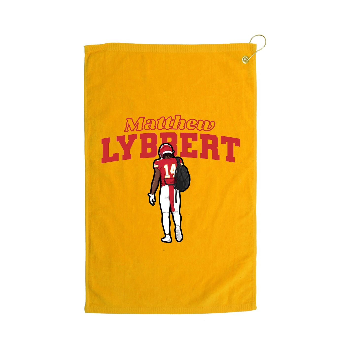 Golf Towel — Name Arch in Gold